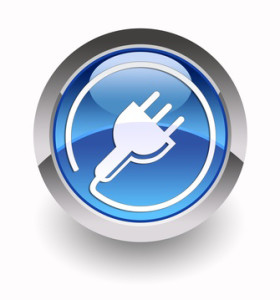 Plug glossy icon